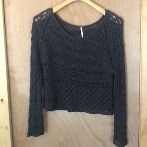 Knitted Free People cropped sweater